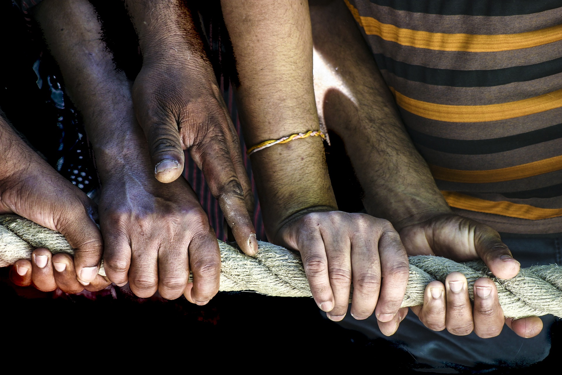 Hands joined in support